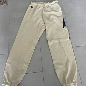 Aviator nation cream bolt sweatpants